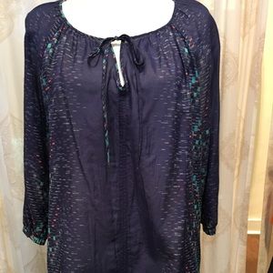 3J Workshop Johnny Was Silk Blend Top Size Medium